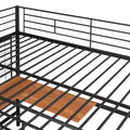 Full Metal Loft Bed with Desk and Metal Grid