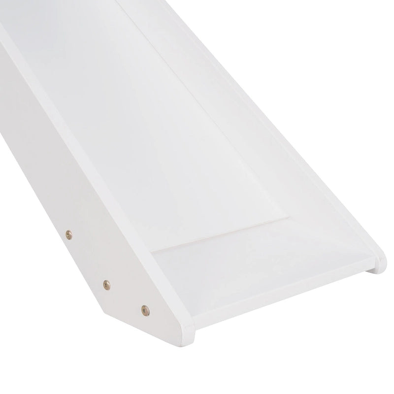 Cama alta de madera maciza tamaño Twin con divertido tobogán