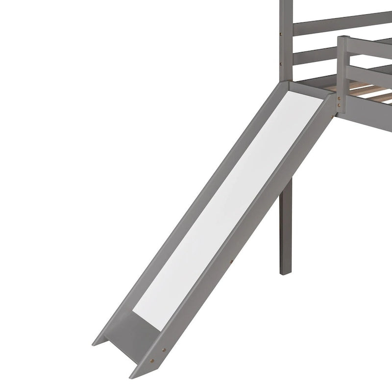 Twin Loft Bed with Slide House Bed with Slide