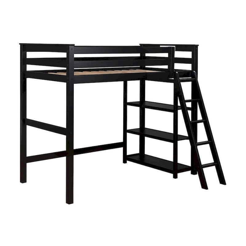 Twin Loft Bed with 3-Shelf